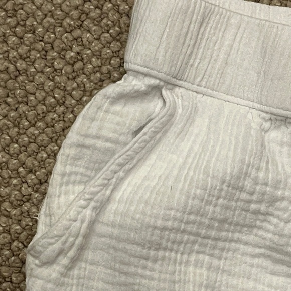 Time and Tru White Cotton Textured Fabric Pants - Picture 7 of 14